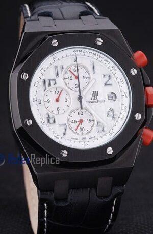 audemars piguet replica chrono offshore gommino pvd white strip leather imitazione copia