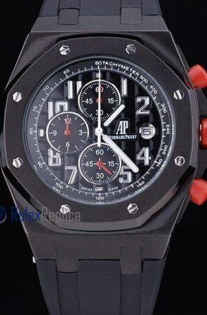 audemars piguet replica chrono offshore gommino pvd black strip rubber imitazione copia