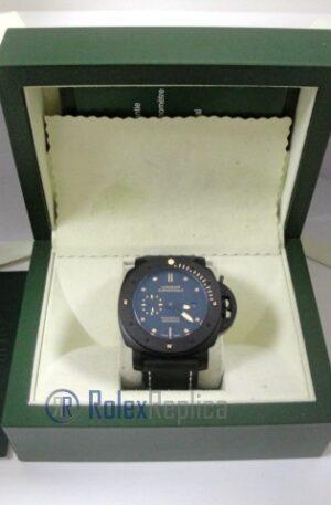 Panerai replica luminor marina submersible ceramica pro-hunter pvd strip leather imitazione copia