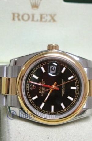 rolex replica datejust acciaio oro oyster black dial barrette orologio imitazione