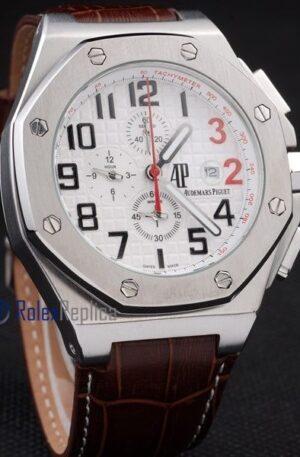 audemars piguet replica chrono offshore shaquille o'neal white strip leather imitazione copia