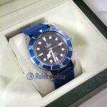 tudor replica black bay blue cinturino pelle orologio replica - immagine 4