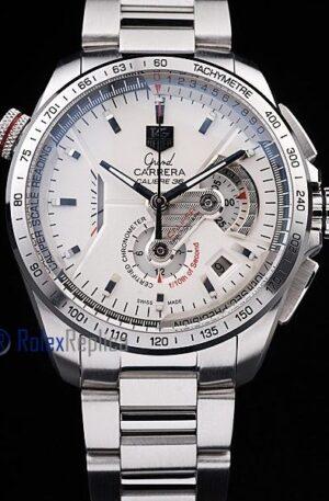Tag-heuer replica carrera calibre 36 chrono acciaio white dial imitazione copia