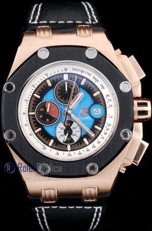 audemars piguet replica chrono offshore rubens barrichello rose gold strip leather imitazione copia