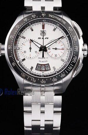 Tag-heuer replica carrera calibre 17 slr chrono acciaio white dial imitazione copia