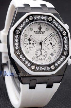 audemars piguet replica chrono offshore acciaio alinghi team lady white strip rubber imitazione copia