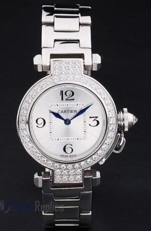 Cartier replica pasha acciaio brillantini bezel orologio imitazione perfetta