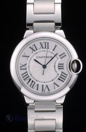 Cartier replica ballon bleu acciaio argentèè dial orologio imitazione perfetta
