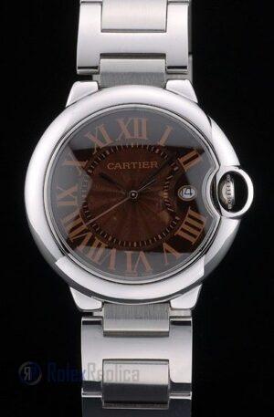 Cartier replica ballon bleu acciaio brown dial orologio imitazione perfetta