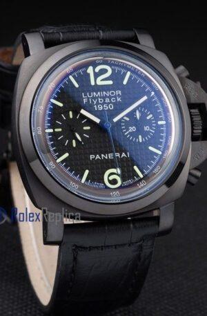 Panerai replica luminor flyback 1950 pro-hunter strip leather imitazione copia
