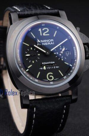 Panerai replica luminor marina equation pro-hunter pvd strip leather imitazione copia