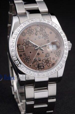 rolex replica datejust acciaio flower brown orologio imitazione