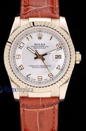 rolex replica datejust oro giallo strip leather orologio imitazione