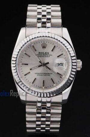 rolex replica datejust acciaio argentèè barrette orologio imitazione