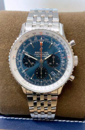 Breitling replica chrono acciaio navitimer blue dial imitazione copia