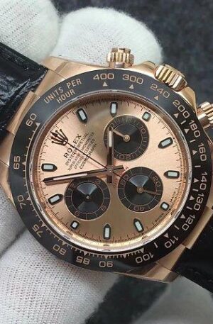 REPLICA ROLEX DAYTONA 116515 ROSE GOLD WATCH WITH SUPER CLONE 4130 MOVEMENT