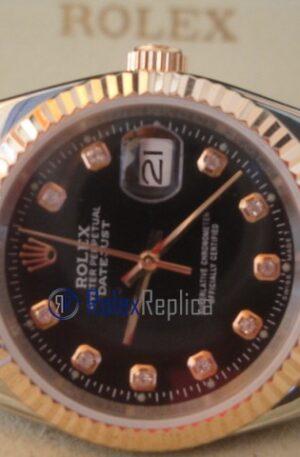 rolex replica datejust acciaio oro black brillantini oyster orologio imitazione