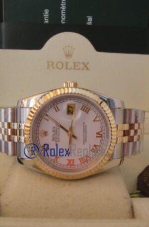 rolex replica datejust acciaio oro white roman orologio imitazione