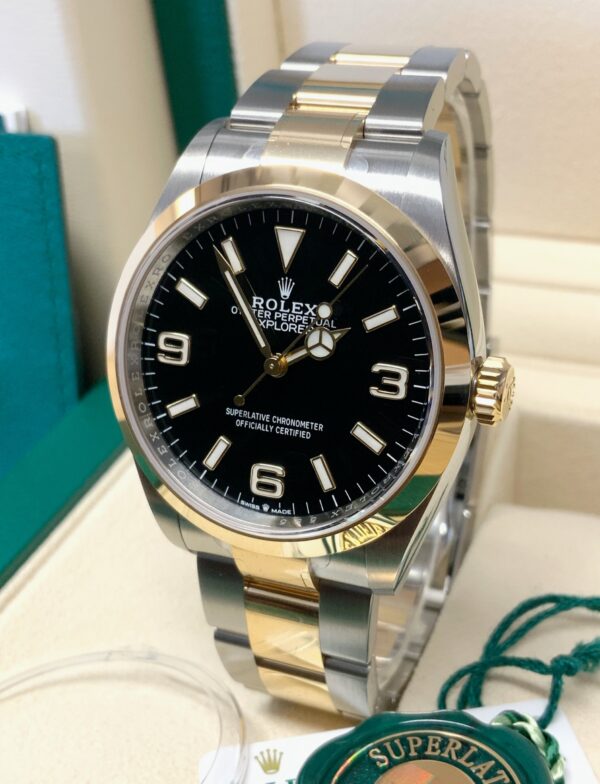 Rolex replica Explorer I 36mm 124273 acciaio oro - immagine 7